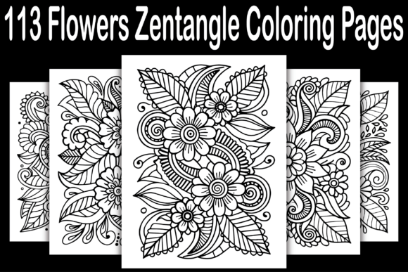 Download 113 Flowers Zentangle Coloring Pages - Zentangle Collection