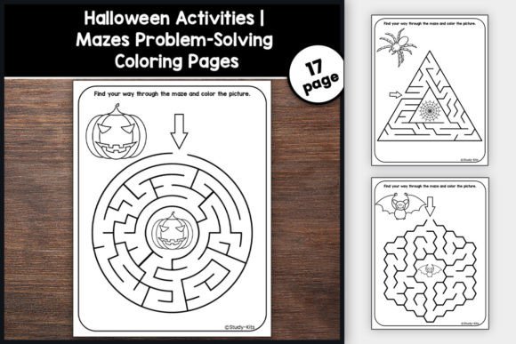 Download Halloween Mazes Motor Activities for Kid - Premium Resources