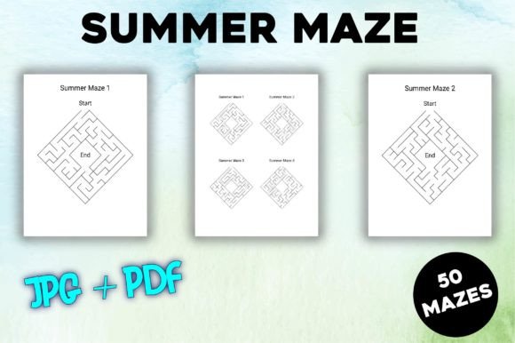 Download Summer Mazes Puzzle Book - Summer mazes Collection