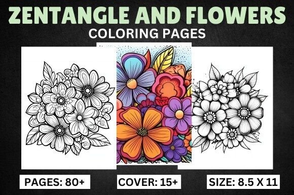 Download Zentangle and Flowers Coloring Pages - Zentangle Collection