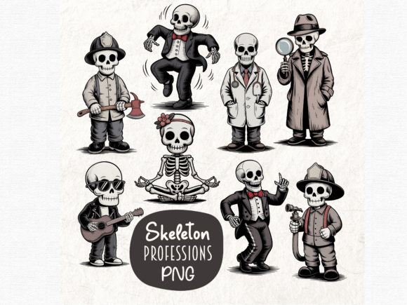Download Skeleton Professions Clipart Bundle - Premium Resources